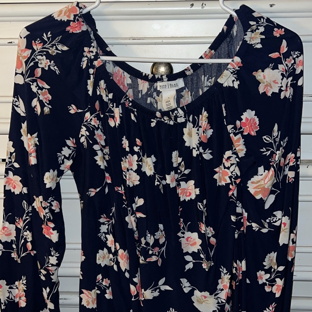 White House Black Market Navy Floral Dress